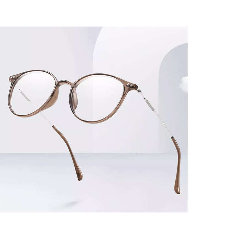 Anti-Blaulichtbraune flache Sonnenbrillenfassungen für Männer und Frauen_voghion.com