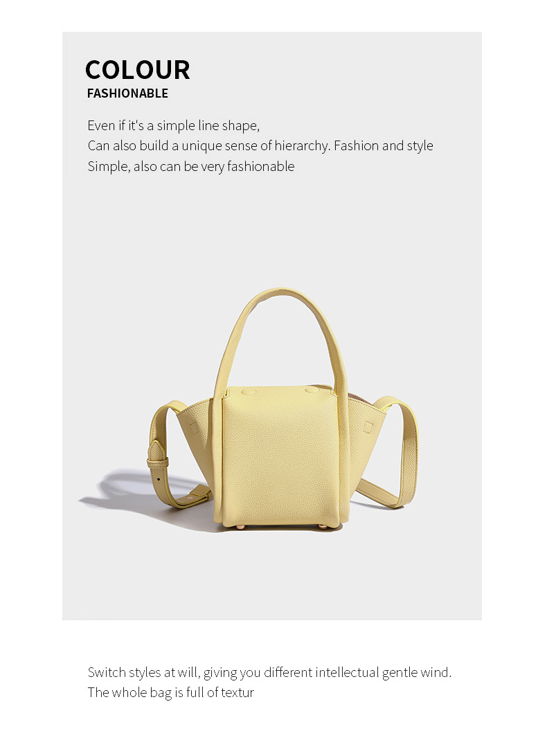 2024 Sommer Neue High-End-Textur Weiches Leder Gemüsekorb Einzigartige Handtasche, Umhängetasche mit einer Schulter_voghion.com