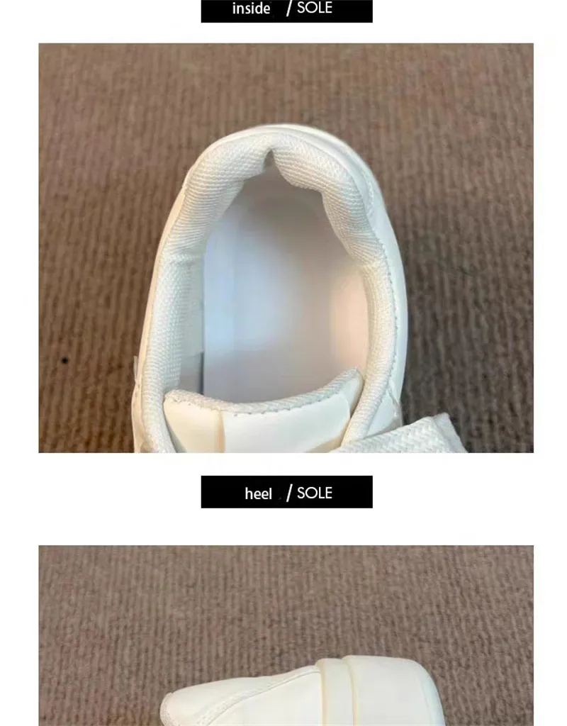 Casual Platform Sneakers For Women Versatile White Trainers_voghion.com