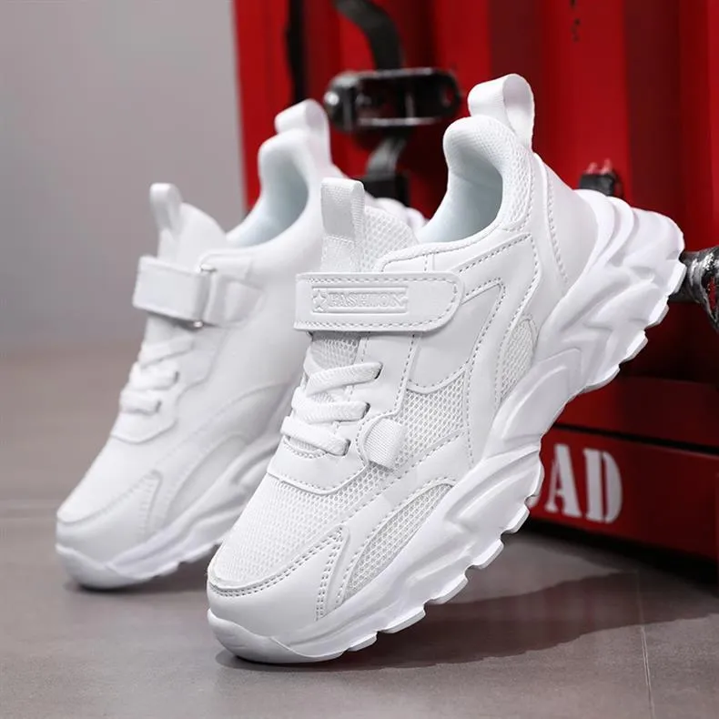 New Boy Tenis Sneakers Kids Sport Running Casual Girls Walking Kidsnest Leather Soft Soled Children Small White Shoes_voghion.com
