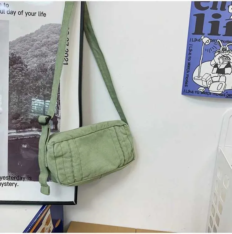 Weibliche 90er Jahre Y2K Canvas Textil Mini Square Umhängetasche für Telefon 2024 stilvolle kleine Größe Stoff Tasche Seite SG Beutel_voghion.com