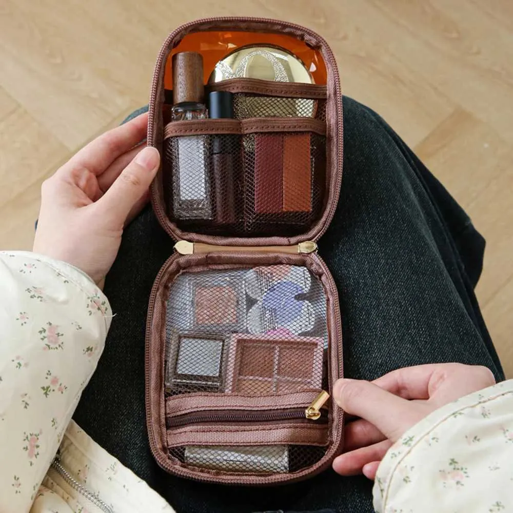 Portable Transparent Reesorganisator Mini Séiss Make-up Reißverschluss Toilette Späicherbeutel Y241023_voghion.com