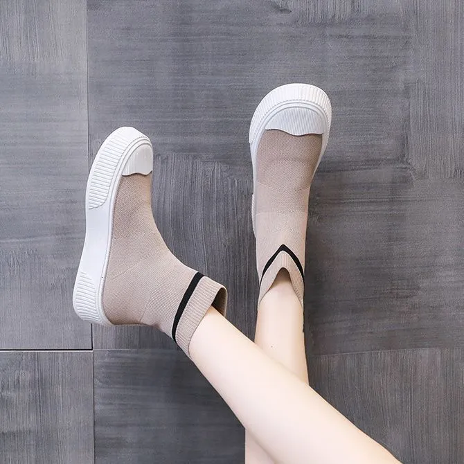 Adītas zeķes, sieviešu daudzpusīgas zeķes, 2024. gada vasaras jaunums, plānas, modernas, ikdienas, plakanas, augstas kurpes, Martin_voghion.com