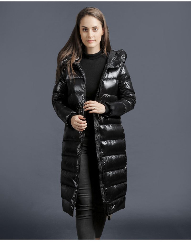 Euroopas ja Ameerika Ühendriikides uus naiste 2024. aasta pikk kapuutsiga paksendatud valge pardi must populaarne sulejope_voghion.com