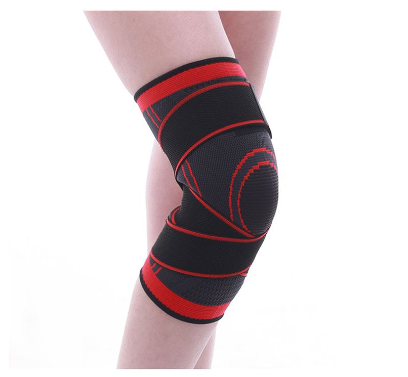 Ginocchiere sportive traspiranti in maglia per ciclismo, basket, corsa, outdoor con doppia cinghia di pressione per una maggiore resistenza_voghion.com