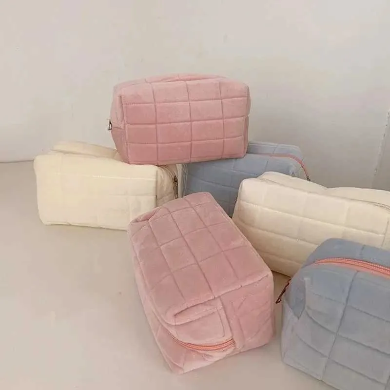 Kosmetiktasche aus massivem Fell, große Damen-Organizer mit Reißverschluss, Handtasche, Schreibwaren, Bleistiftbox, Reise-Make-up-Stanze_voghion.com