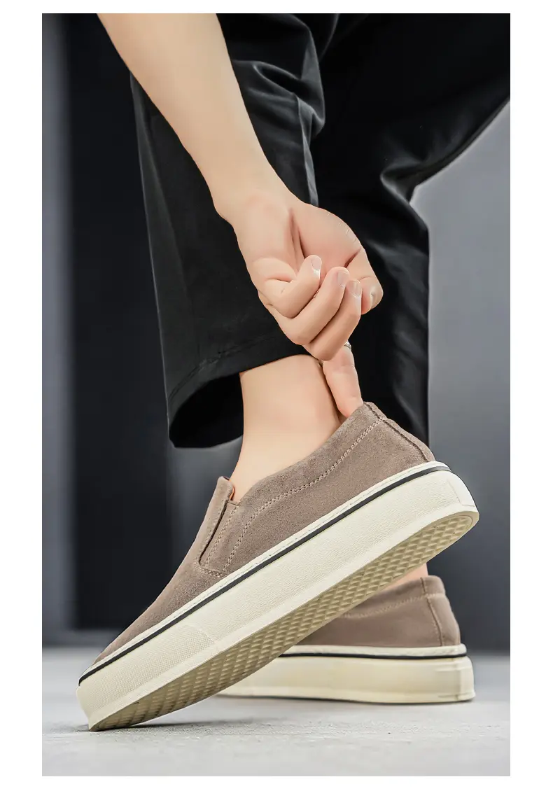 Men's Casual Shoes Versatile Breathable Canvas Slip-on Trainers_voghion.com