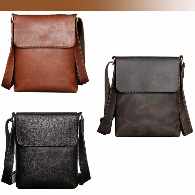 Umhängetasche Leder für Herren, neues vertikales Retro-Design verrücktem Pferdeleder, einfache Umhängetasche,_voghion.com