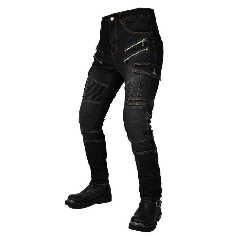 Jeans stile Harley da donna VOLERO con ginocchiere regolabili_voghion.com