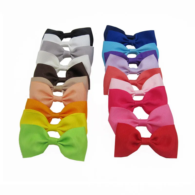 8cm Kids Girls Handmade Pure Color Bowknots Hair Clips Children Barrettes Headwear Party Decor Fashion Accessories_voghion.com