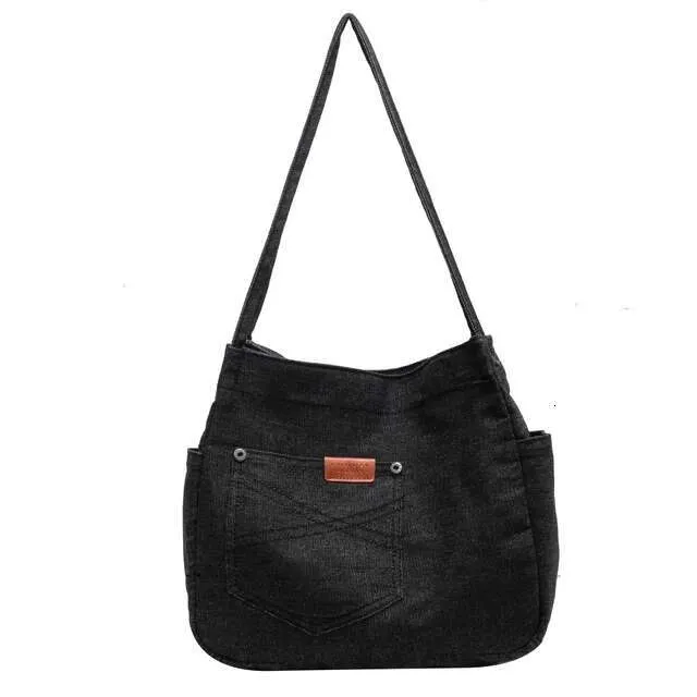 Sac de créateur Denim Loisirs Sacs pour femmes de grande capacité Automne Nouveau style rétro La simplicité de l'épaule unique_voghion.com