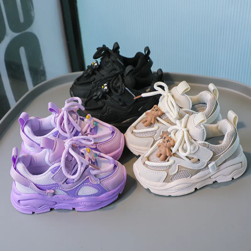 Children kids Casual Shoes Bear Cartoon Sneaker Boy Child Flexible Sneakers Toddler Cutefeet Sport Running Trainers_voghion.com