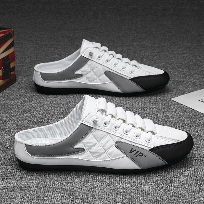 Desodorante para hombre Baotou Drag Primavera 2024, nuevo atuendo, pantuflas sin cordones y para conducir, zapatos casuales sin tacón_voghion.com