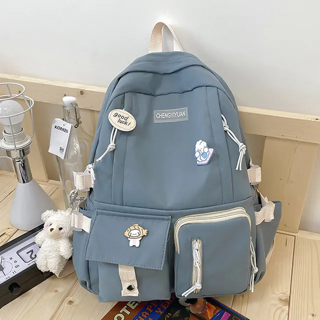 Zaino per studenti universitari, grande capacità, casual, alla moda, in nylon, per ragazze, regolabile, per adolescenti_voghion.com