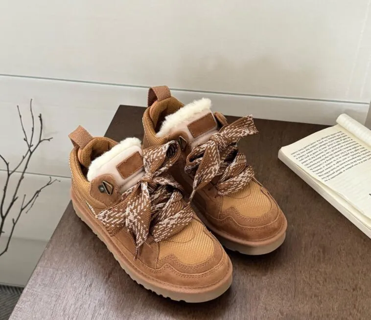 Klassische Low Mel freizeitschuhe LowMel Herbst winter frauen schnee top gemütliche schaffell sport Casual stiefel_voghion.com
