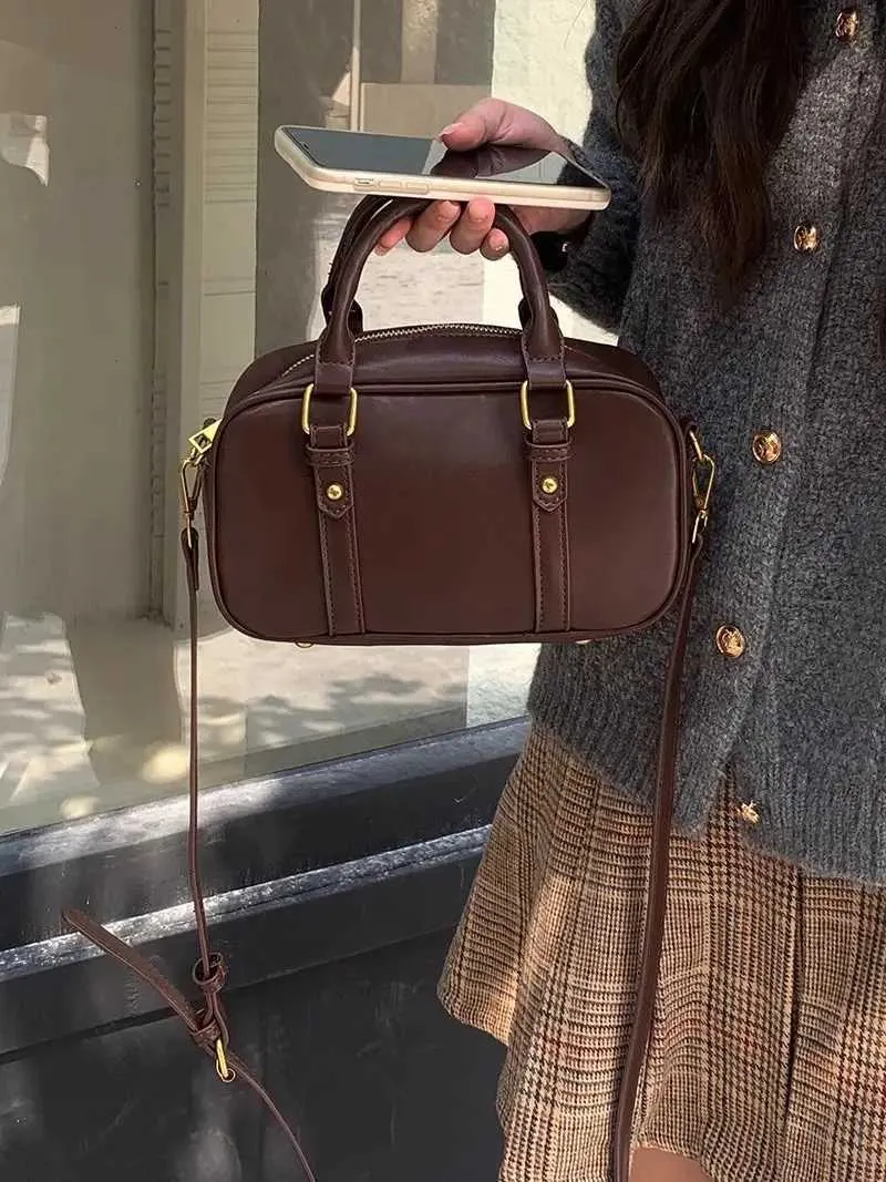 JIAERDI Vintage Brun Messenger-veske Kvinner Høst Vinter Skinn Uformelle Skuldervesker Kvinnelig Retro Hot Girl Y2k_voghion.com