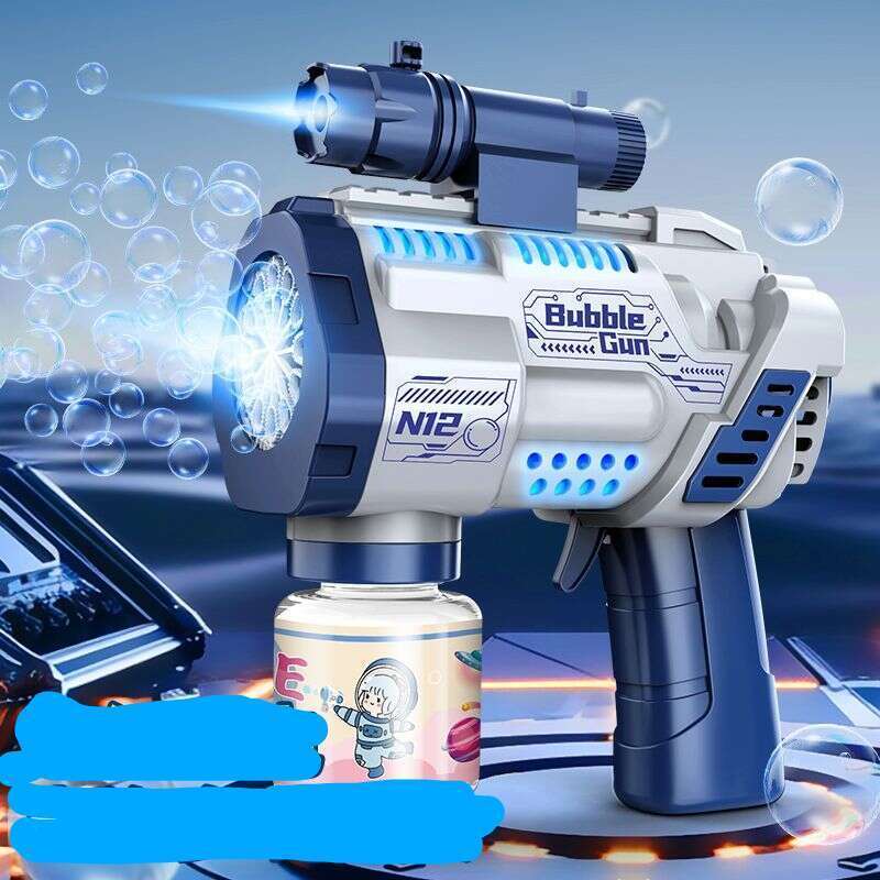 New Gatling Internet Celebrity Children's Handheld Bubble Blowing Girl Electric Fully Automatic Leak Proof Toy With 90%_voghion.com