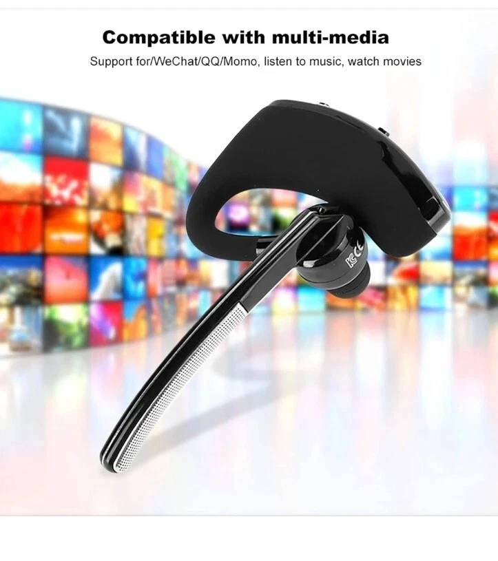 Trucker Wireless Headset Bluetooth 5.1 Earpiece Dual Mic Earbuds Noise Cancelling_voghion.com