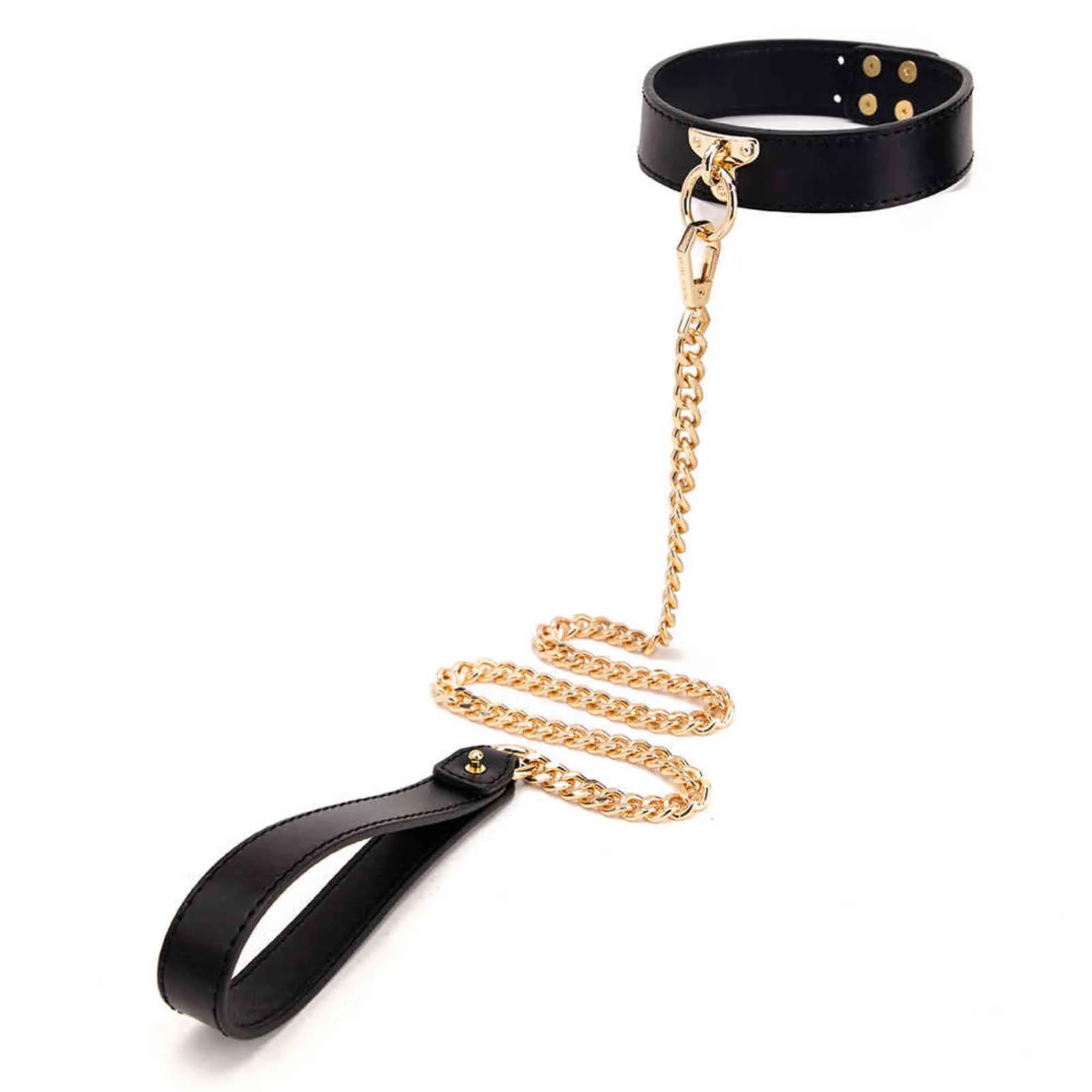 NXY Adult toys BLACKWOLF Slave Bed Bondage Collar Genuine leather Neck Restraint with Leash BDSM Erotic Sex To_voghion.com