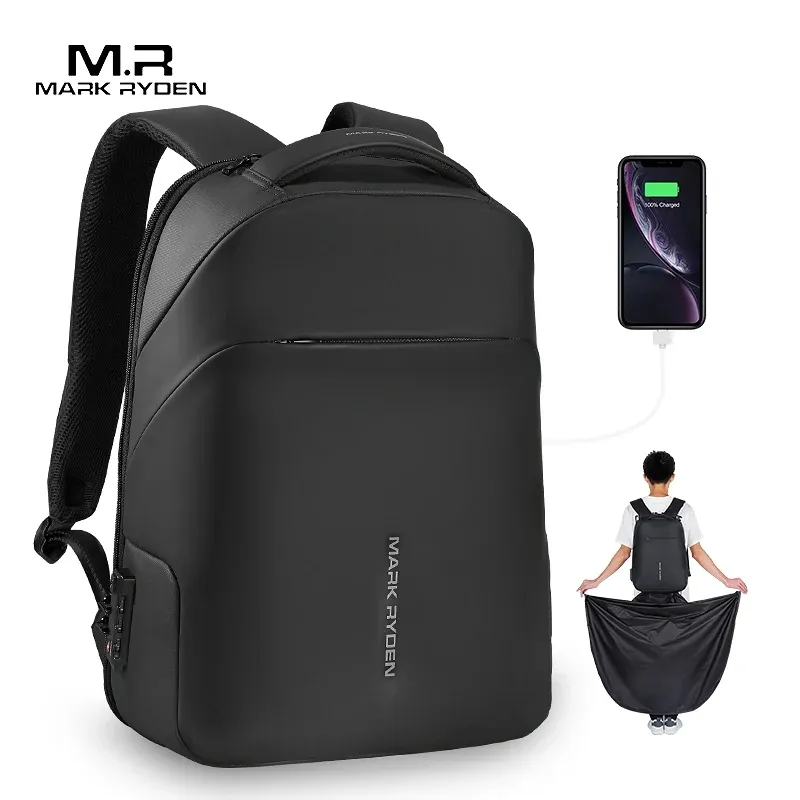 Mark Ryden 40*30*14 Anti-thief TSA Lock Men Backpack Waterproof Raincoat 15.6 Inch Laptop School Fashion Man Travel Bag_voghion.com