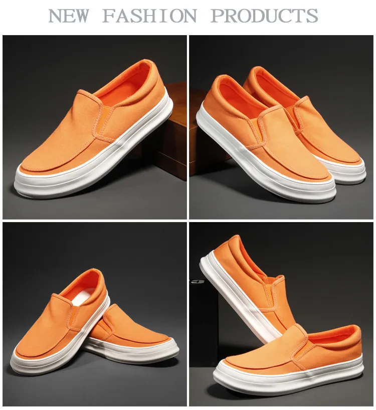Lässige atmungsaktive Canvas leichte vulkanisierte weiche flache Schuhe Outdoor Herren Sneakers Loafers_voghion.com