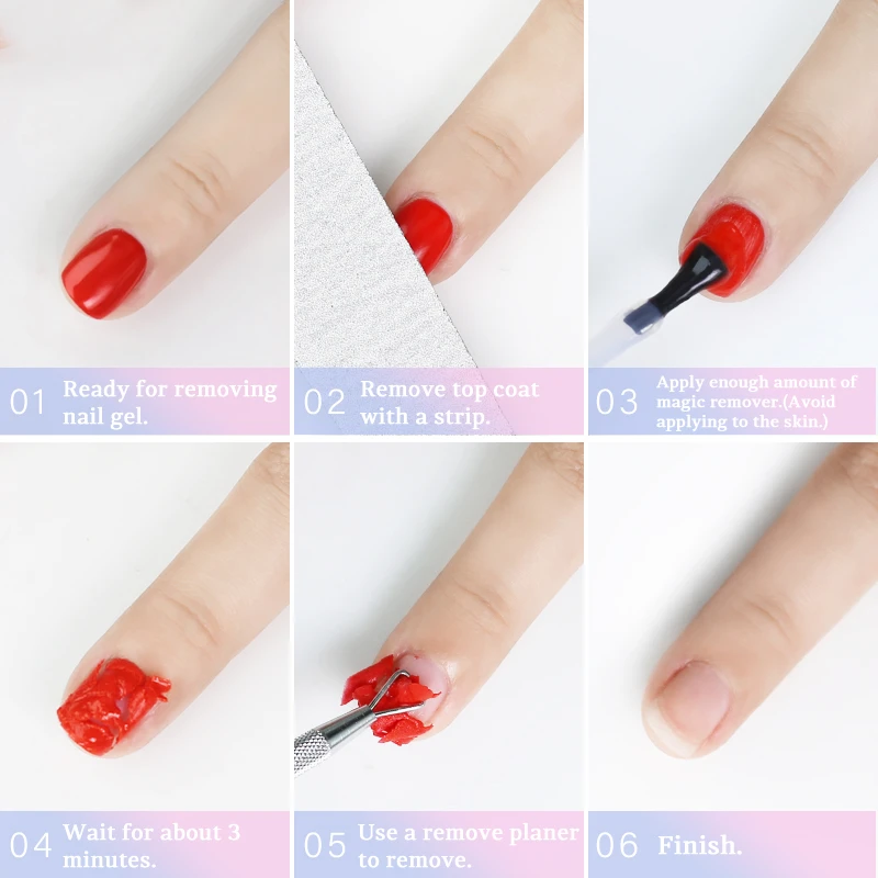 Parkson 15 ml Nagų gelis Magic Remover Gel Nusiurbkite lipnų sluoksnių valiklis Nagų riebalų šalinimo priemonė Pusiau ilgalaikis nagų UV gelio valiklis_voghion.com
