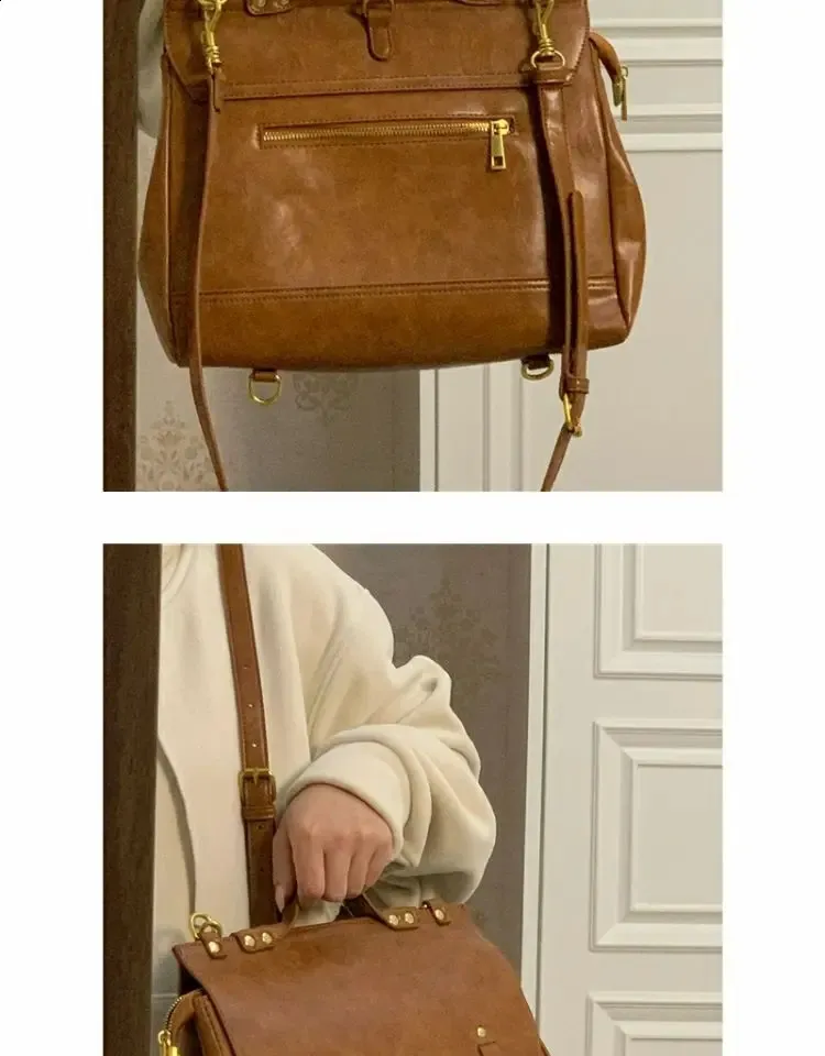 Vintage Miyagawa Shoulder Bag And Crossbody Backpack Set For Women_voghion.com