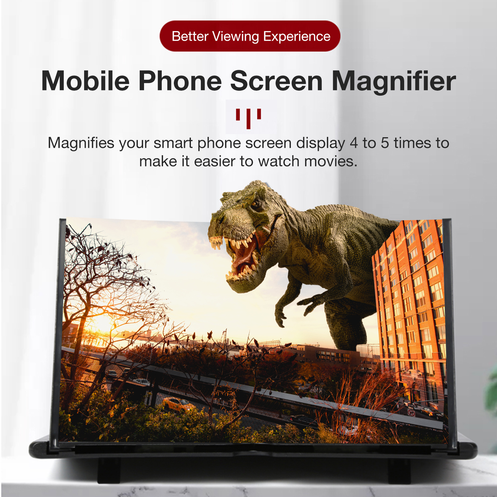16 inch 3D telefon mobil ecran video film jocuri amplificator telefon lupă suport pliabil suport radiații protecție FIERBINTE_voghion.com
