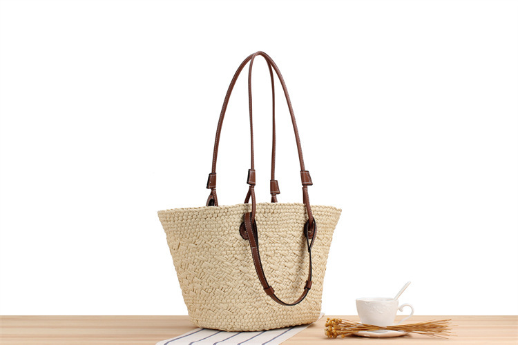 Neue mit großer Kapazität eine Schulter, europäische und amerikanische Mode, gewebte Tasche aus Papier für den Summer_voghion.com