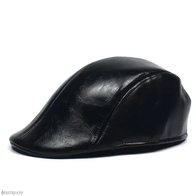 Hot Sale Mand Baretter Læder Britisk Vintage Flade Kasketter Nye Mandlige Ensfarvede Grå Sorte Forår Efterår Vinter Justerbare Chaufførhatte_voghion.com