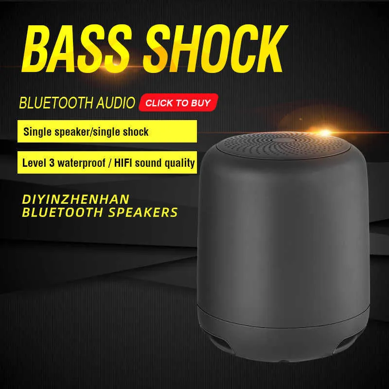 Mini Bluetooth-høyttaler trådløs bærbar utendørs subwoofer med stort volum radio stemmeassistent musikkspiller_voghion.com