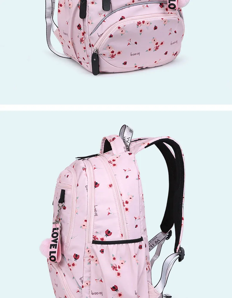 Kids Waterproof For Girls School Bags Children Backpacks Schoolbag Cute Ballon Printing Laptop Backpack_voghion.com