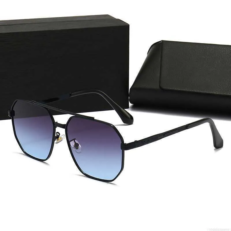 Designersonnenbrille Hexagonal Metallrahmen Mit Uv400 Schutz_voghion.com