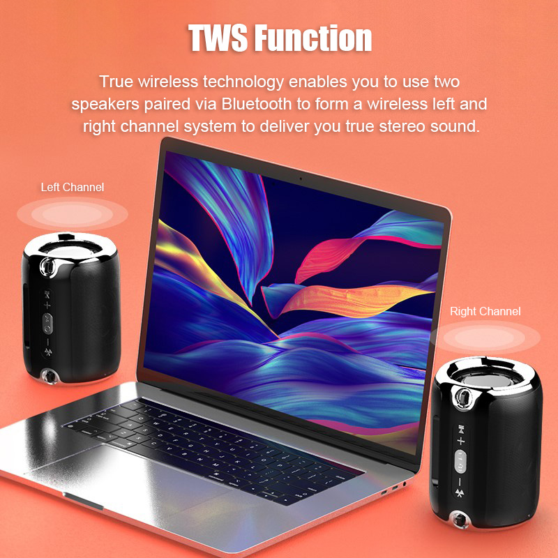 Bluetooth Speaker with FM Radio Music Bass Subwoofer TF AUX USB Portable Small Speakers for Computer Phones S518 caixa de som_voghion.com