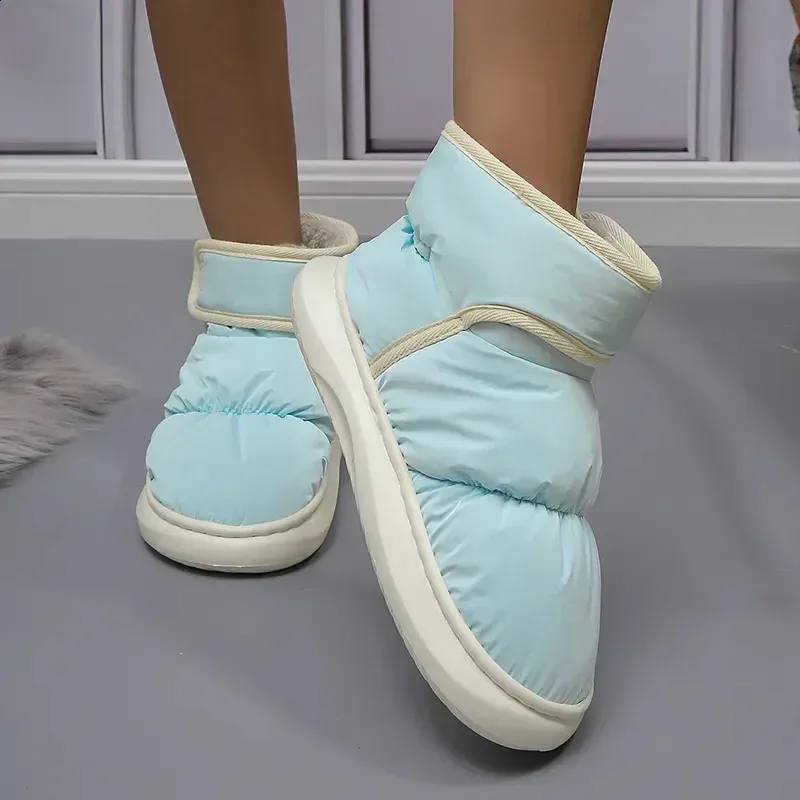 Bottines d'hiver chaudes, épaisses, en peluche, imperméables, antidérapantes, en coton, rembourrées, pour femme_voghion.com
