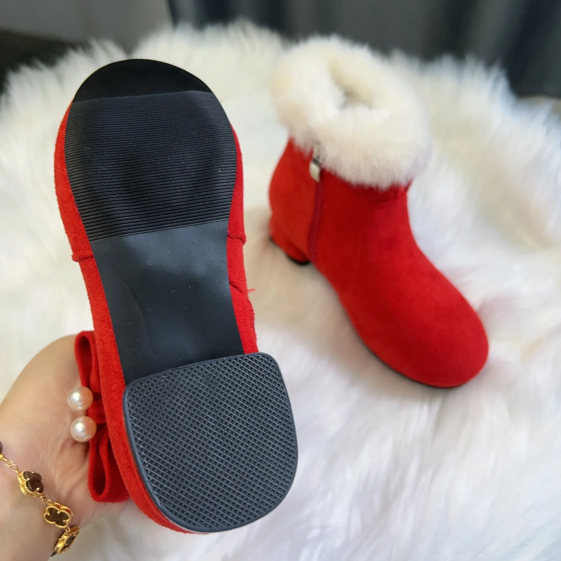Winter Children Kids Keep Warm Christmas Princess Cotton Shoes Littlesprouts For Girls Plus Veet Plush Snow Boots winter_desvips.com