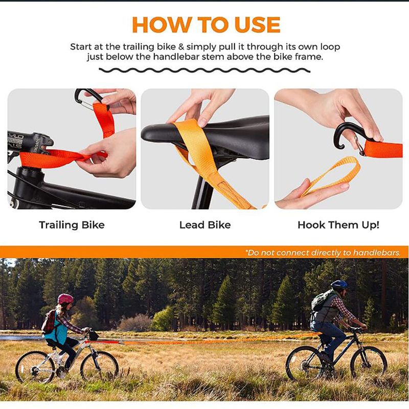 Rower MTB Holowanie Dziecięcy Ebike Rower Elastyczna smycz Pas Nylonowa lina trakcyjna Sprzęt bezpieczeństwa rodzic-dziecko Narzędzia do użytku na zewnątrz_voghion.com
