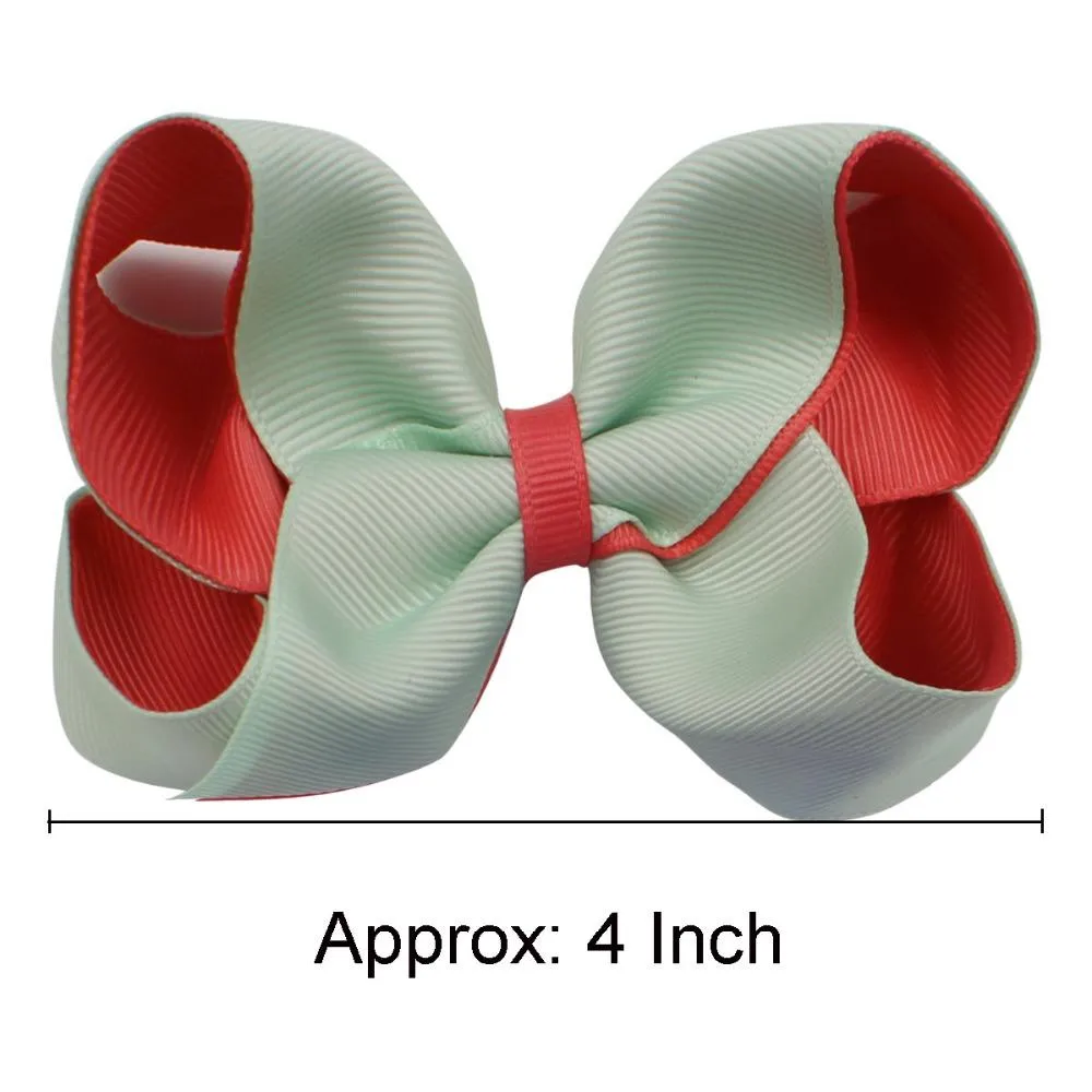 Lot de 20 nœuds à cheveux en ruban gros-grain double couche de 10 cm pour nouveau-nés, nourrissons, tout-petits et enfants (20_voghion.com