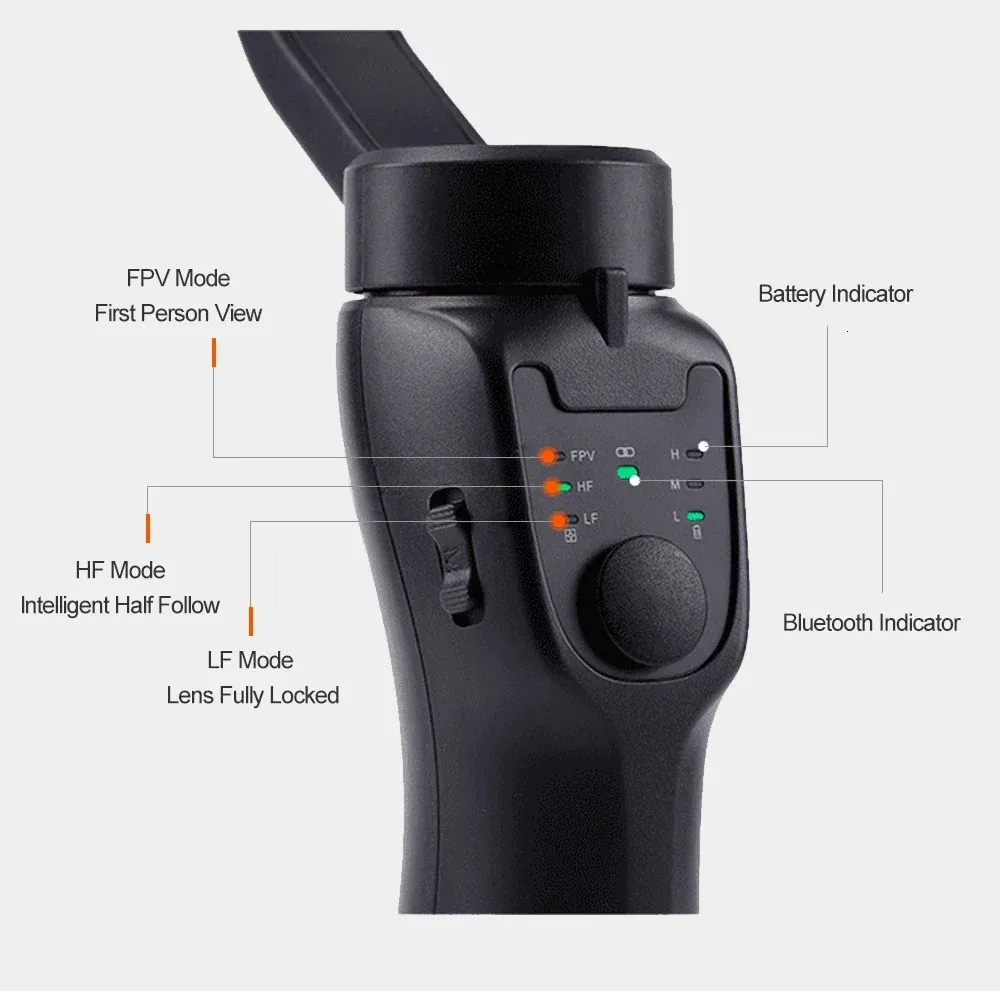 QAML F8 Handheld 3-axis Universal Joint Phone Holder Used As An Anti Vibration Video Recording Stabilizer For_voghion.com