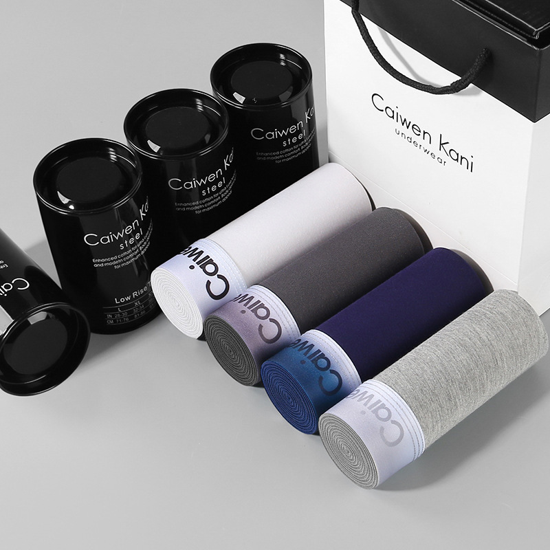 Men's underwear boxer briefs breathable cotton modal four corner tide graphene thin boys shorts pants gift box