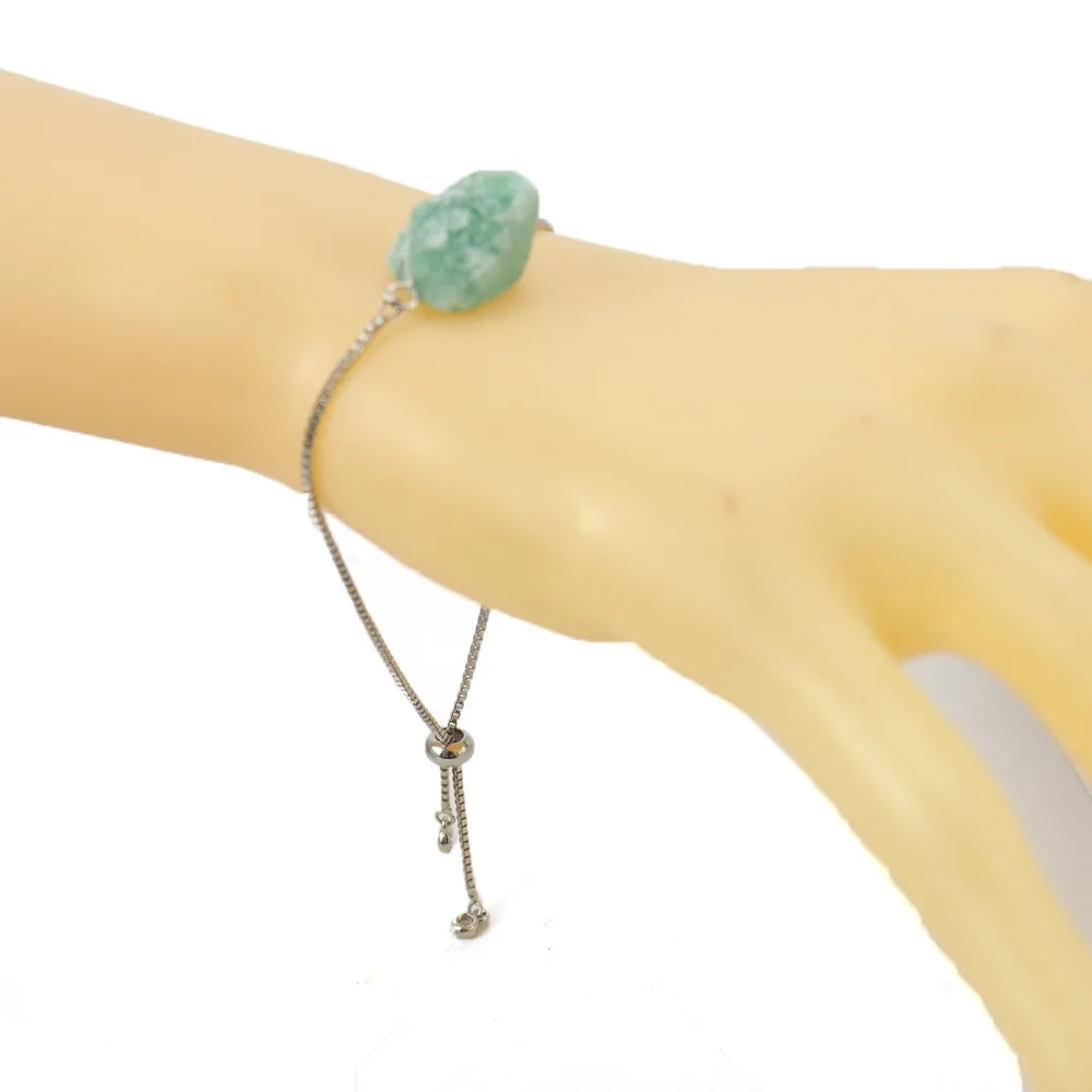 Charm Armbanden Verstelbare Push-pull Armband Vrouwen Gezondheid Anti-vermoeidheid Reiki Natuurlijke Ongepolijste Minerale Ruwe Steen_voghion.com