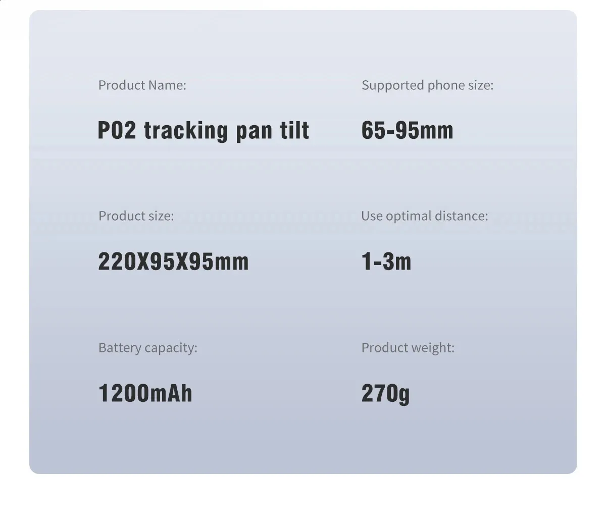 Selfieshow P02 Gimbal 360 Rotation AI Automatic Tracking Shooting Stabilizer Detachable Phone Clip Mini Selfie Stick_voghion.com