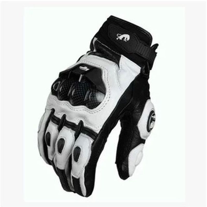 Guantes de cuero para motocicleta Furygan AFS6 de fibra de carbono para carreras, anticaídas, transpirables y antideslizantes, cortos._voghion.com