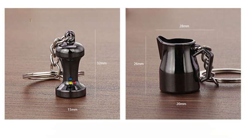 Pendentif clé de voiture en métal 3D, porte-clés ustensile à café, cadeau commémoratif d'anniversaire de magasin_voghion.com