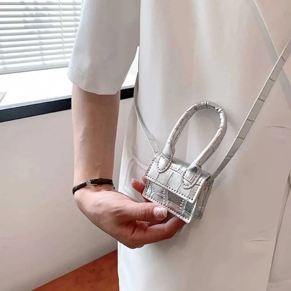 Mini Crossbody Bag For Women Solid Colour Stone Pattern Pu Leather_voghion.com
