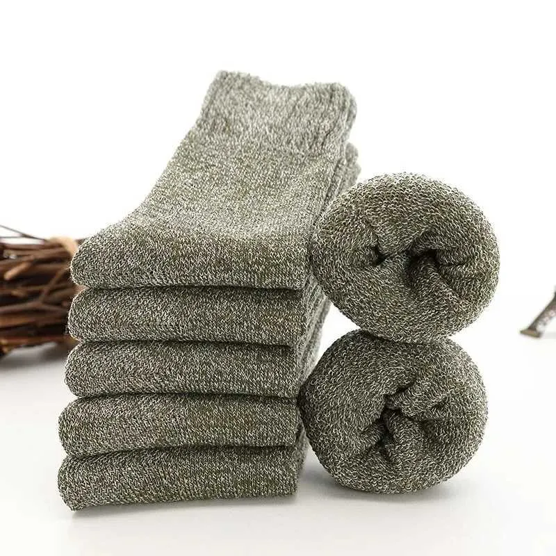 Men's Winter Thicken Wool Mens High Quality Towel Keep Warm Sock Cotton Christmas Gift for Male Thermal Socks 38-45_voghion.com