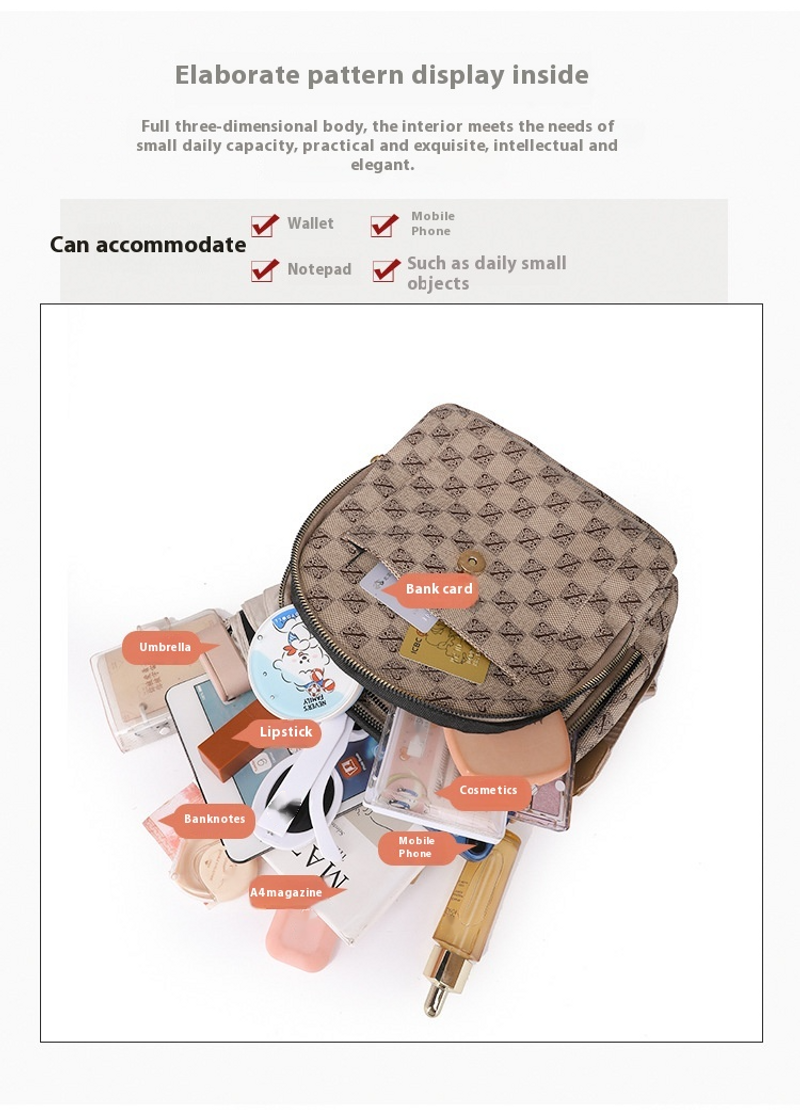 British New Fashion European American Style Retro And Trendy Bra Bag Dual-use Women's Backpack_voghion.com