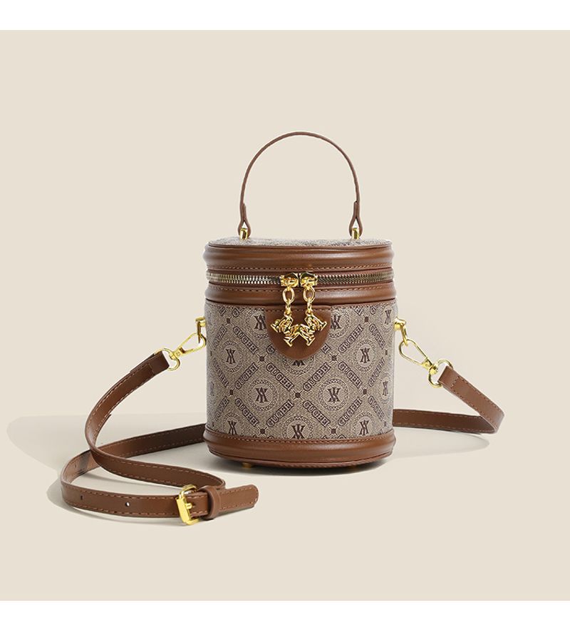 Borsa a secchiello vintage donna tracolla motivo floreale pu_voghion.com