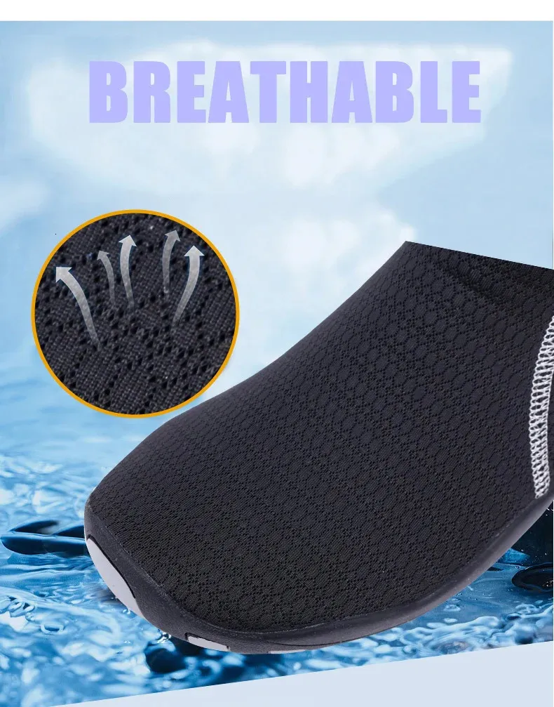 Zapatos de agua para hombre, calcetines de buceo para mujer, caña alta, descalzos, sandalias de playa, calzado acuático, zapatillas de vadeo con drenaje, para surfear y pescar_voghion.com