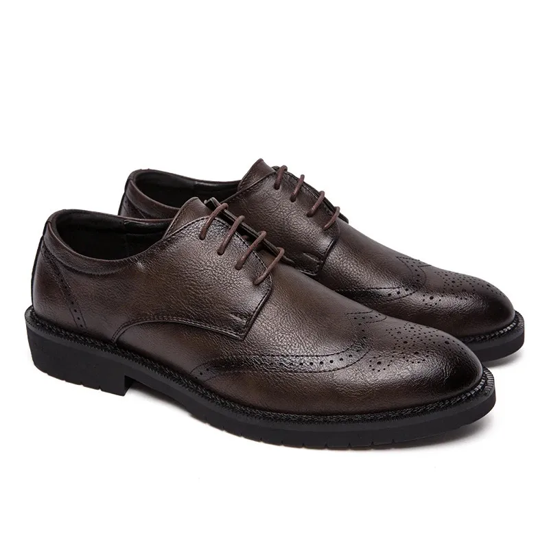Plus Size 38-47 Brogue Fashion Oxford Dress Shoes Male Well-dressed Gentleman Handcrafted Footwear For Modern Men_voghion.com